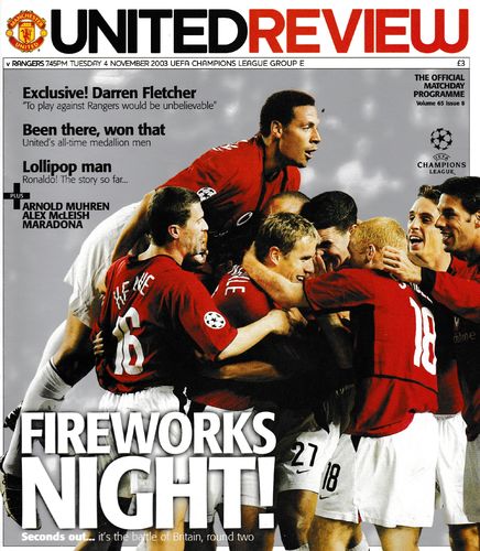 Manchester United v Rangers - Champions League - 04.11.03