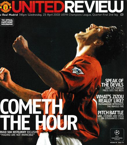 Manchester United v Real Madrid - Champions League - 23.04.03