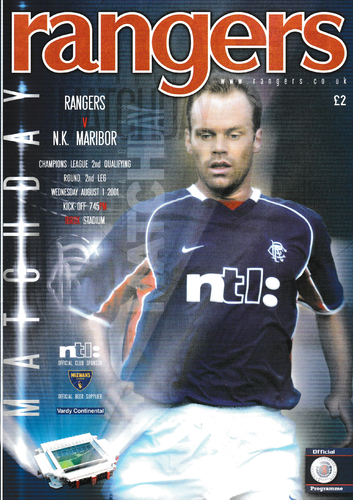 Rangers v NK Maribor - Champions League - 01.08.01