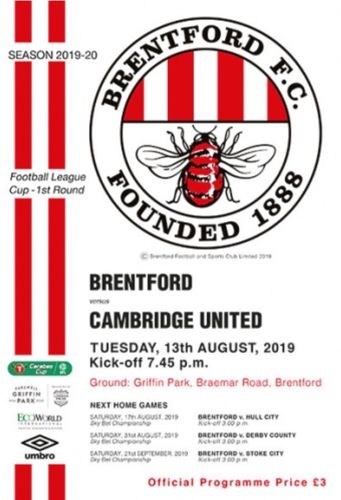 Brentford v Cambridge United - Carabao Cup - 13.08.19