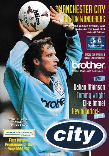Manchester City v Bolton Wanderers - League - 09.04.97