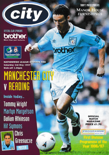 Manchester City v Reading - League - 03.05.97