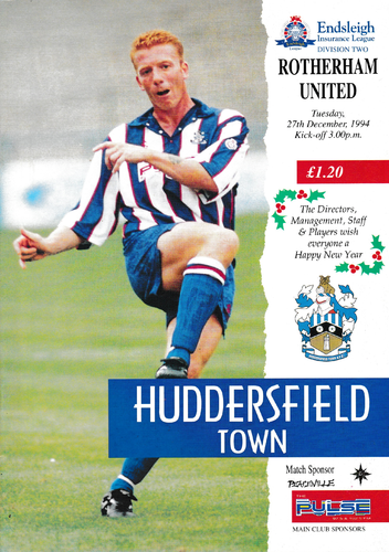Huddersfield Town v Rotherham United - League - 27.12.94