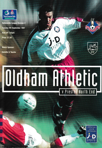 Oldham Athletic v Preston North End - League - 09.09.97