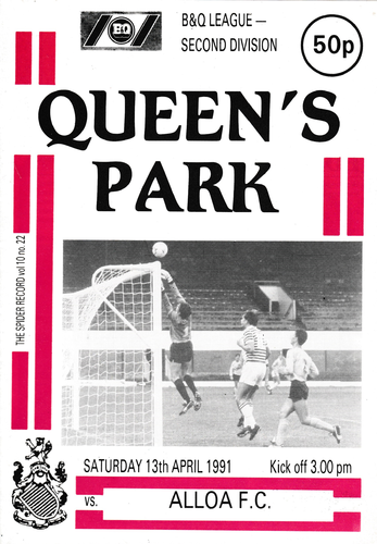 Queen's Park v Alloa Athletic - League - 13.04.91