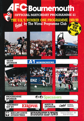 AFC Bournemouth v Huddersfield Town - League - 27.04.91