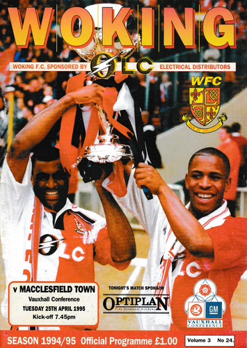 Woking v Macclesfield Town - League - 25.04.95