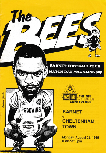 Barnet v Cheltenham Town - League - 28.08.89