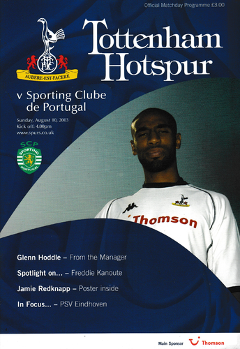 Tottenham Hotspur v Sporting Lisbon - Friendly - 10.08.03