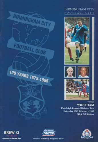 Birmingham City v Wrexham - League - 25.02.95