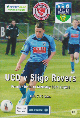UCD v Sligo Rovers - League - 20.08.10