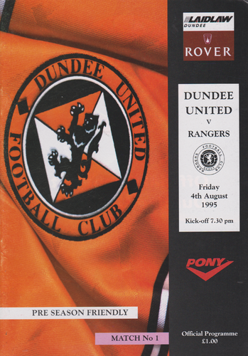 Dundee United v Rangers - Friendly - 04.08.95