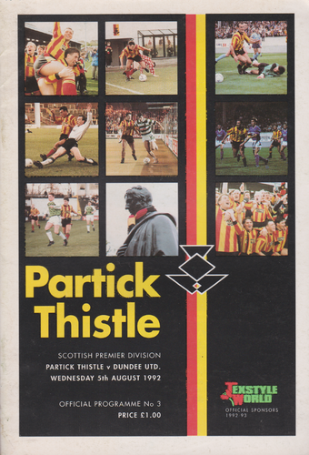 Partick Thistle v Dundee United - League - 05.08.92
