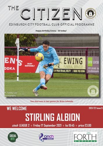 Edinburgh City v Stirling Albion - League - 17.09.21
