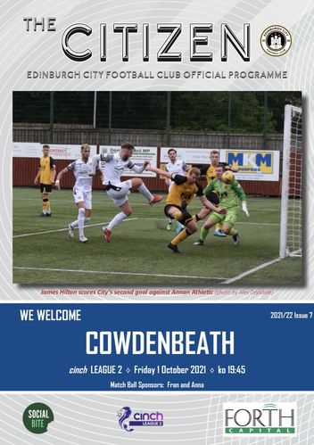 Edinburgh City v Cowdenbeath - League - 01.10.21