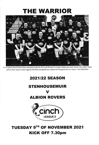 Stenhousemuir v Albion Rovers - League - 09.11.21
