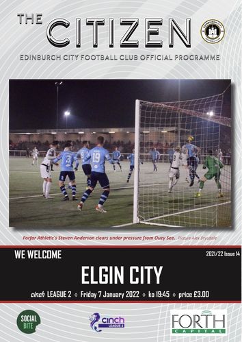 Edinburgh City v Elgin City - League - 07.01.22