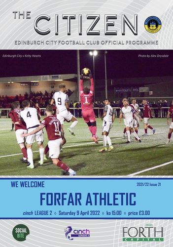 Edinburgh City v Forfar Athletic - League - 09.04.22