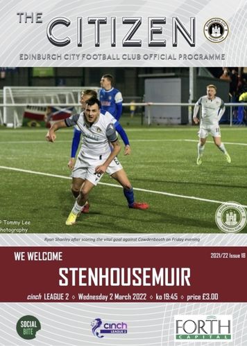 Edinburgh City v Stenhousemuir - League - 02.03.22