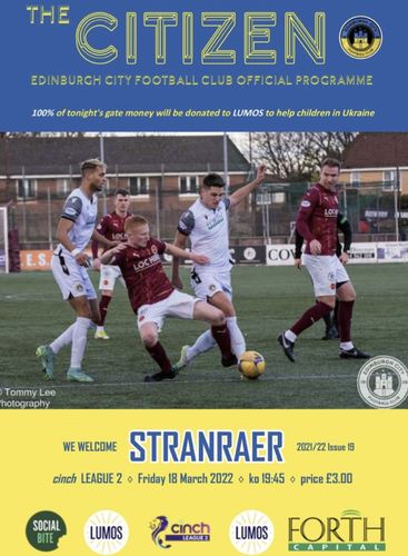 Edinburgh City v Stranraer - League - 18.03.22