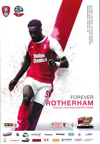 Rotherham United v Bolton Wanderers - League - 20.10.18