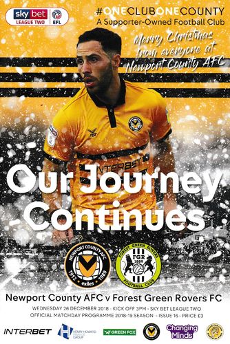 Newport County v Forest Green Rovers - League - 26.12.18
