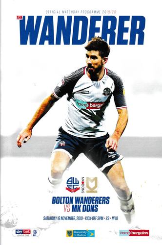 Bolton Wanderers v MK Dons - League - 16.11.19