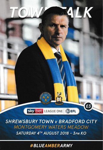 Shrewsbury Town v Bradford City - League - 04.08.18
