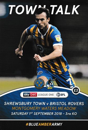 Shrewsbury Town v Bristol Rovers - League - 01.09.18