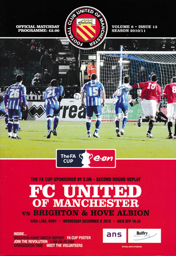 FC United of Manchester v Brighton & Hove Albion - FA Cup - 08.12.10