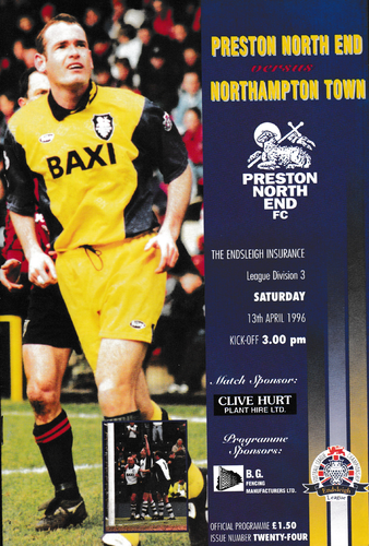 Preston North End v Northampton Town - League - 13.04.96