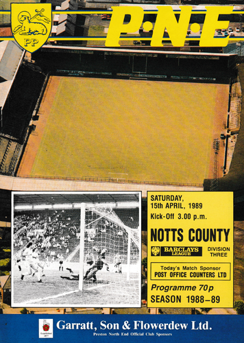 Preston North End v Notts County - League - 15.04.89