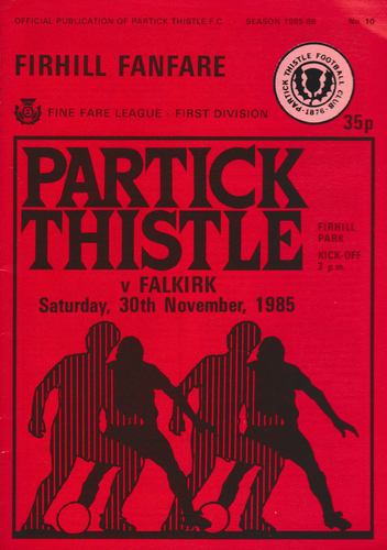 Partick Thistle v Falkirk - League - 30.11.85