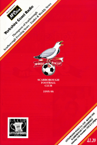 Scarborough v Chesterfield - FA Cup - 11.11.95