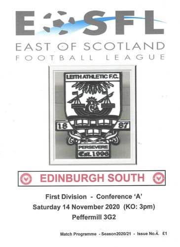 Leith Athletic v Edinburgh South - League - 14.11.20